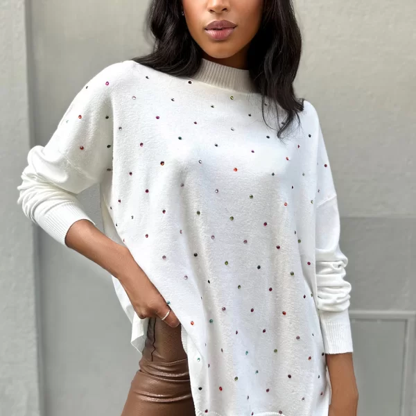 πουλόβερ TOMENIHA WHITE - 1