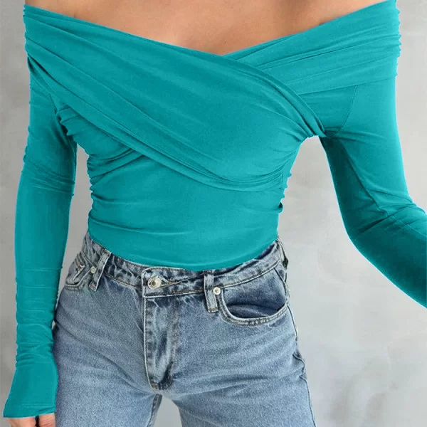 γυναικεία μπλούζα VELIENA TURQUA - 1