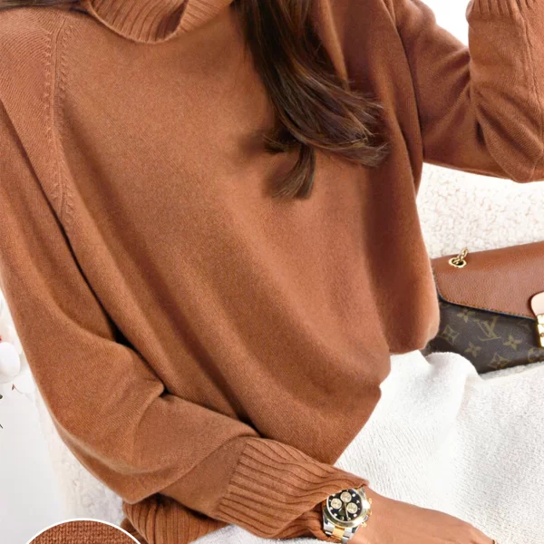 κασμίρ πουλόβερ DERMELVA BROWN - 1