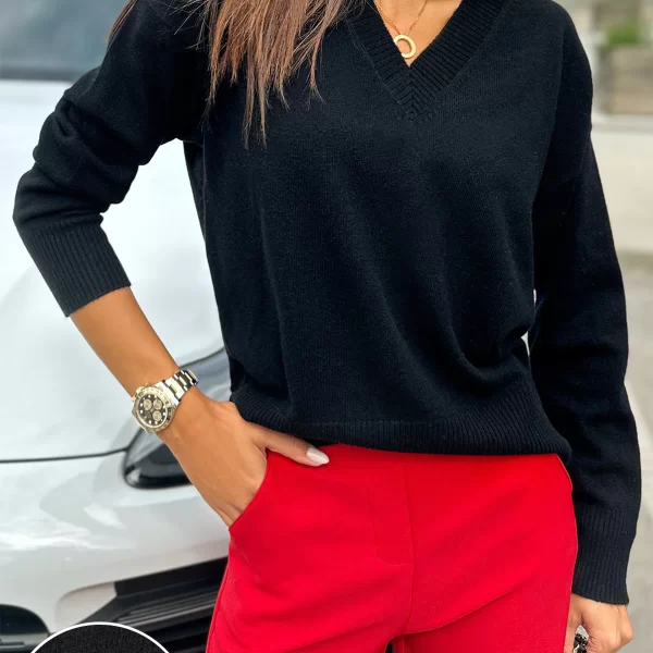 κασμίρ πουλόβερ RETEVA BLACK - 1