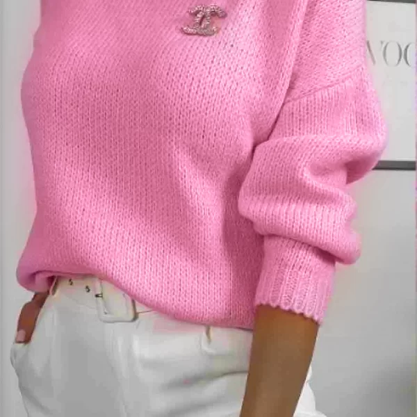 πουλόβερ SENSELDA PINK - 1