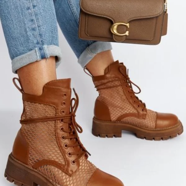 γυναικεία μποτάκια FONELDA CAMEL - 1