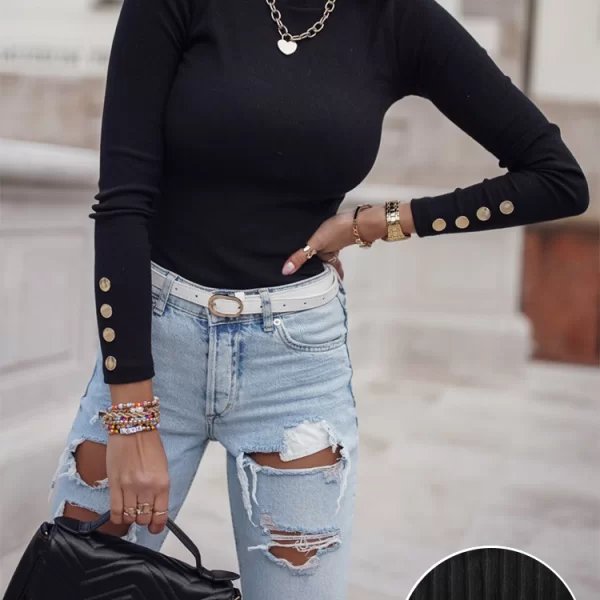 γυναικείο μπλουζάκι SELMIRFA BLACK - 1