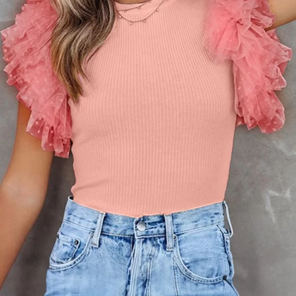 κοντομάνικο μπλουζάκι BEATILFA PINK - 1