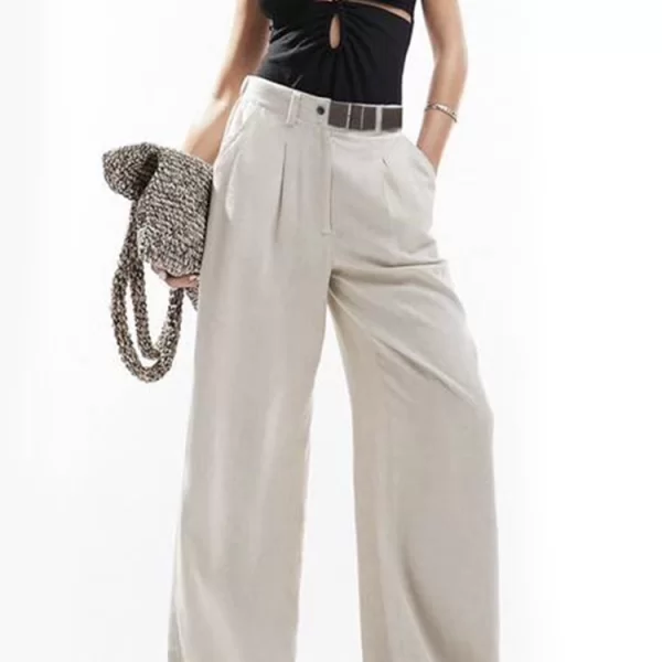 παντελόνι DRAFIOLDA ECRU - 1