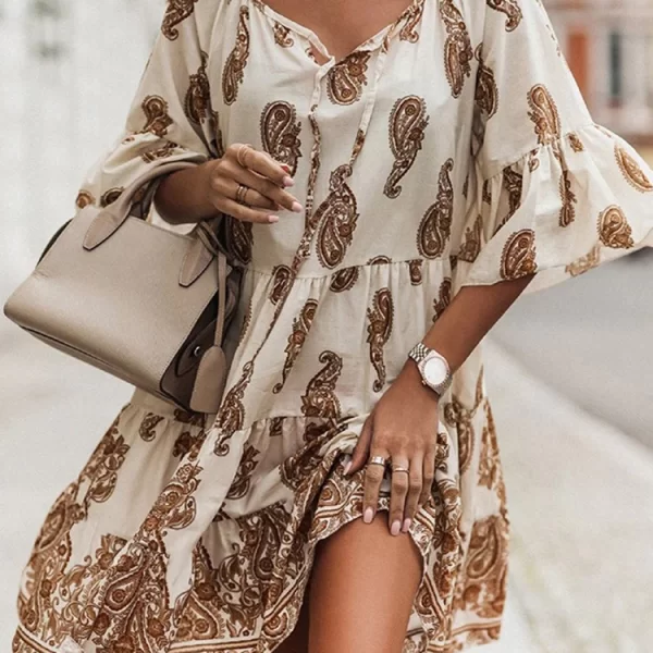 φόρεμα DROMEILA BEIGE - 1