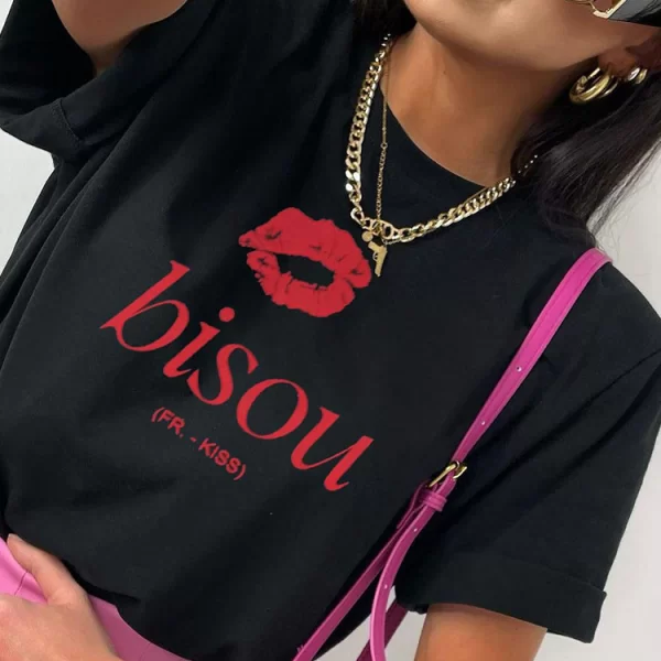 κοντομάνικο μπλουζάκι GRENILFA BLACK - 1