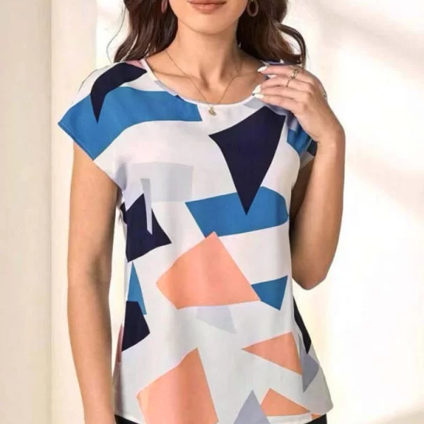 κοντομάνικο μπλουζάκι SIMOLZA BLUE - 1