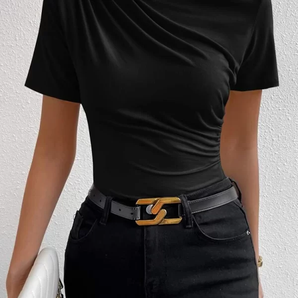 κοντομάνικο μπλουζάκι ZERFOINA BLACK - 1