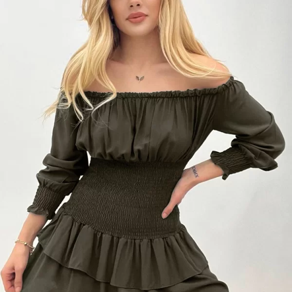 φόρεμα KELONSA KHAKI - 1