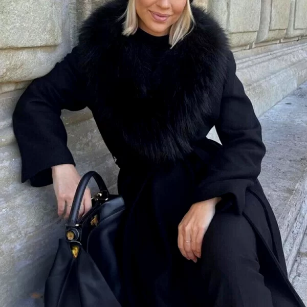 παλτό OVERSINA BLACK - 1