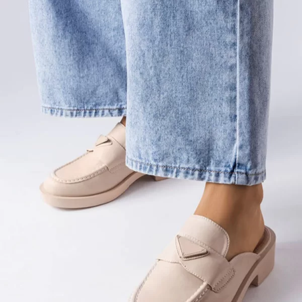 γυναικείες παντόφλες GRENOLDA ECRU - 1