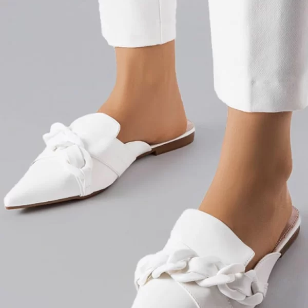 γυναικείες παντόφλες BATENDA WHITE - 1