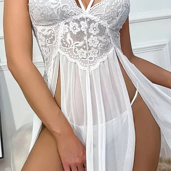 σετ νυχτικό και στρίνγκ DOMILPA WHITE - 1