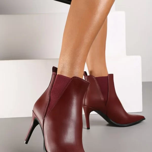 γυναικεία μποτάκια ODELIRFA BORDO - 1