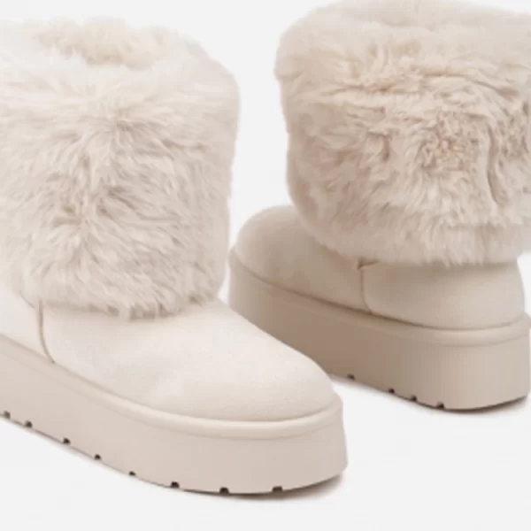 γυναικεία μποτάκια HOLMEXA ECRU - 1