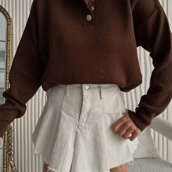 πουλόβερ BROXILDA BROWN - 1