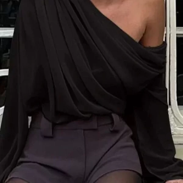 γυναικείο μπλουζάκι AMOLSINA BLACK - 1