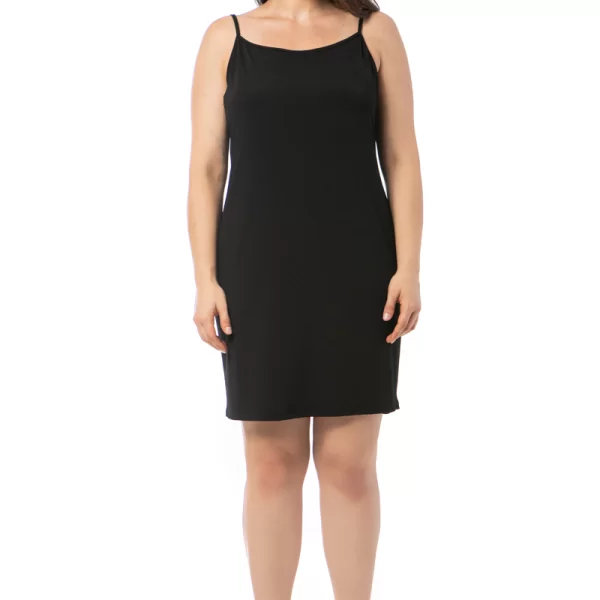 Mini φόρεμα με ρυθμιζόμενη τιράντα σε μαύρο χρώμα