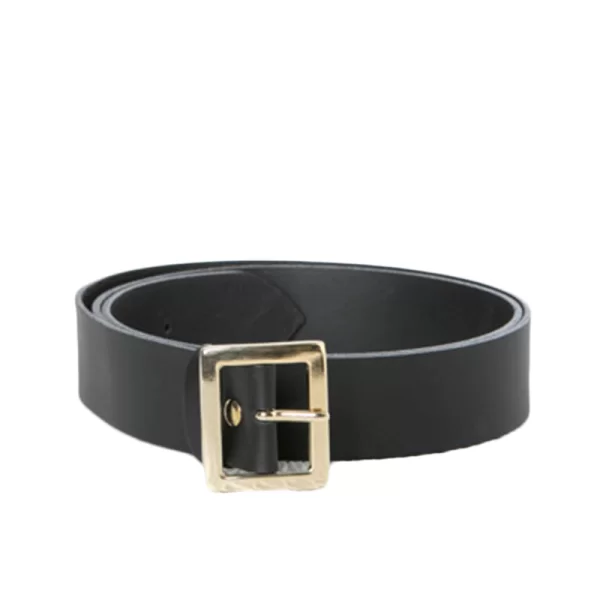 Δερμάτινη ζώνη 4εκ. σε μαύρο χρώμα