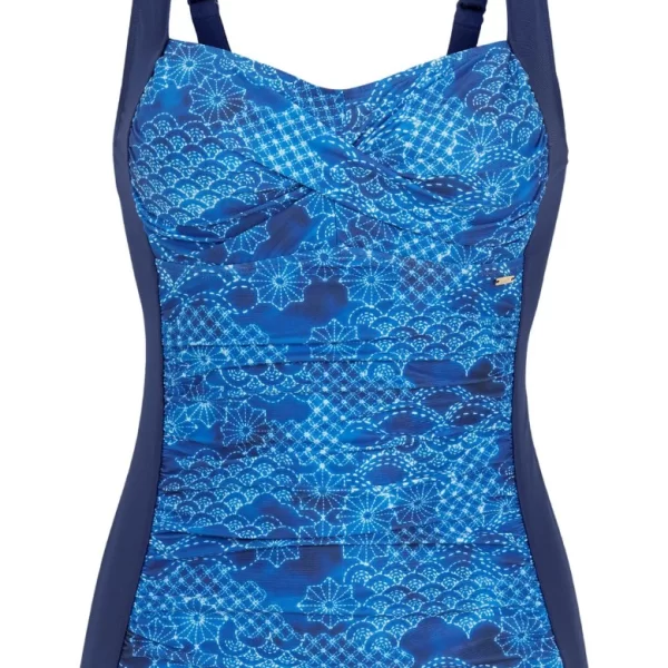 Μπλε tankini με διχρωμία