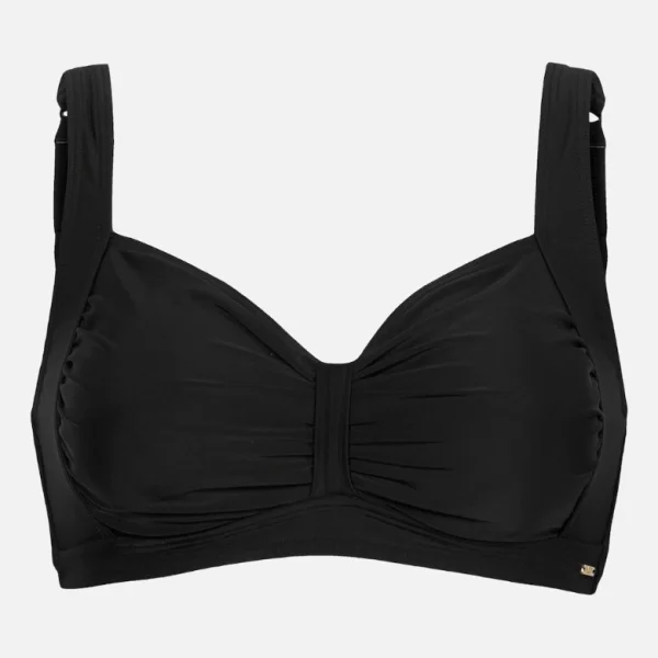 Bikini-top με λαστιχάκι μπροστά σε μαύρο χρώμα