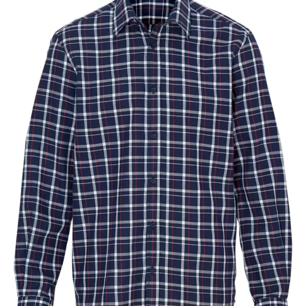 Μακρυμάνικο καρό πουκάμισο σε μπλε χρώμα