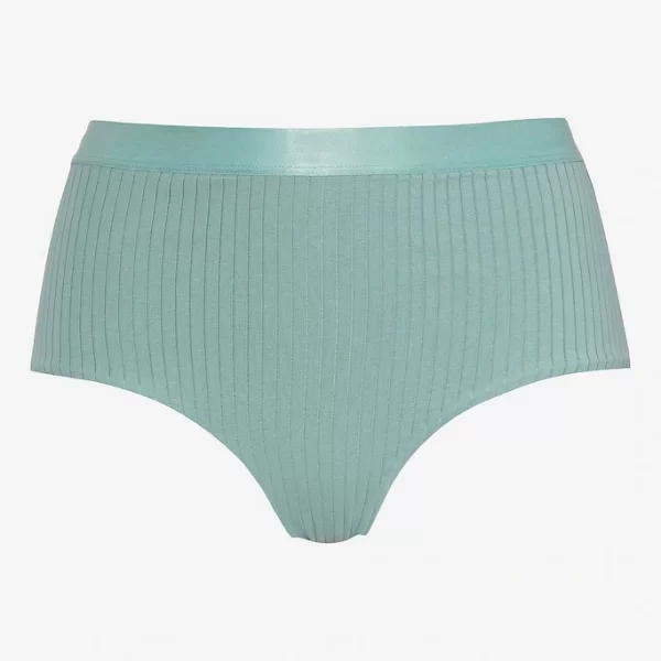 Σλιπ εσώρουχο με ριπ στο χρώμα της μέντας