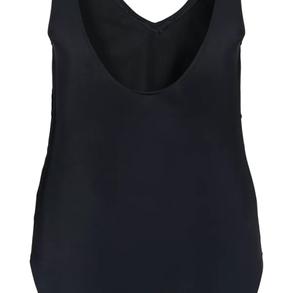 Ολόσωμο μαγιό με ζώνη σε μαύρο χρώμα