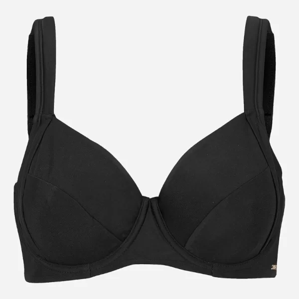 Bikini-top με μπανέλα σε μαύρο χρώμα