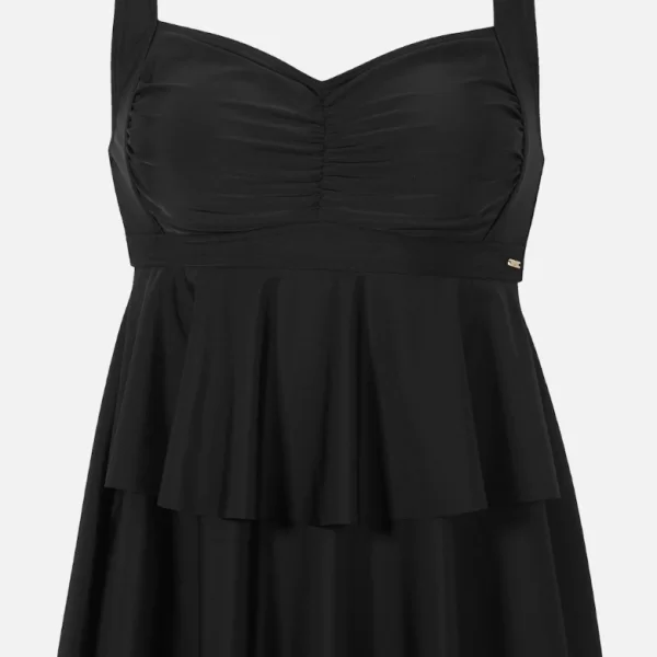 Μονόχρωμο τανκίνι top σε μαύρο χρώμα