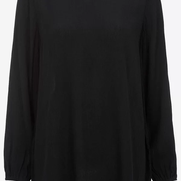 Μπλούζα με λάστιχο στο μανίκι σε μαύρο χρώμα