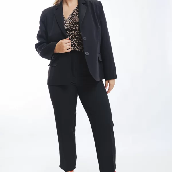 Κοστούμι σακάκι παντελόνι φοδραρισμένο σε μαύρο χρώμα