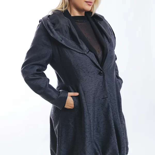 Ζακάρ balloon πανωφόρι σε ανθρακί γκρι χρώμα