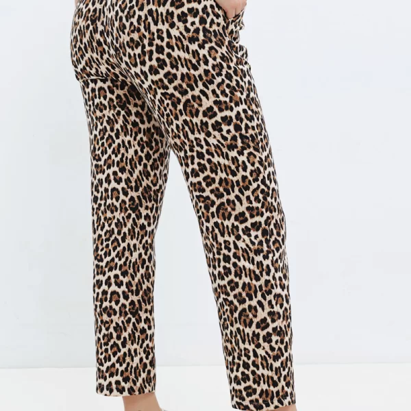Παντελόνι με λάστιχο στη μέση σε leopard χρώμα