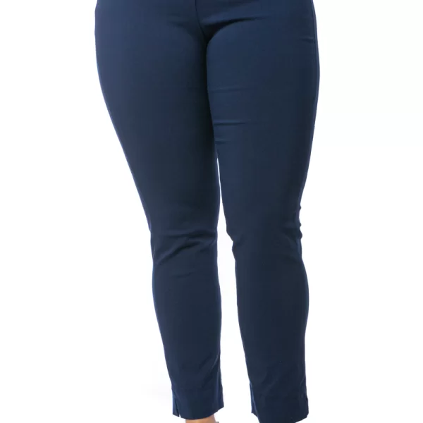 Ελαστικό μακρύ παντελόνι με άνοιγμα σε μπλε χρώμα