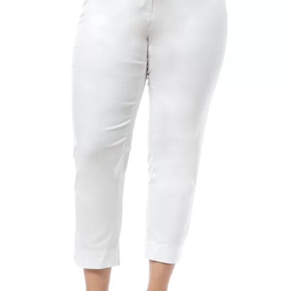 Παντελόνι καμπαρντίνα 7/8 σε λευκό χρώμα