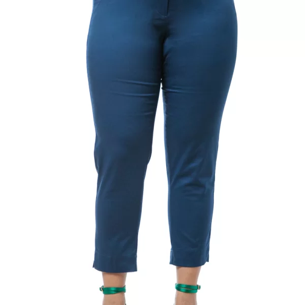 Παντελόνι καμπαρντίνα 7/8 σε μπλε χρώμα