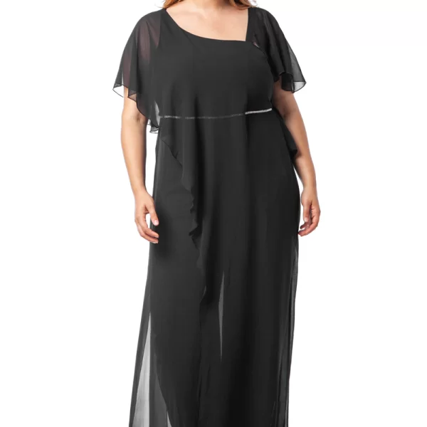 Ολόσωμη φόρμα με στρας στη μέση σε μαύρο χρώμα