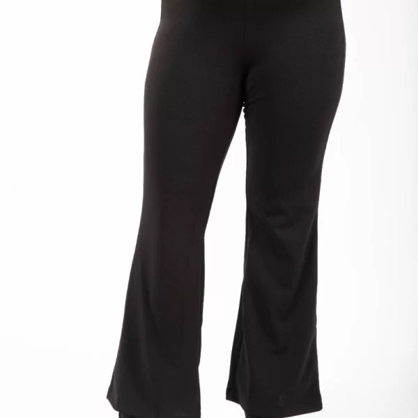 Scuba παντελόνι heavy καμπάνα σε μαύρο χρώμα