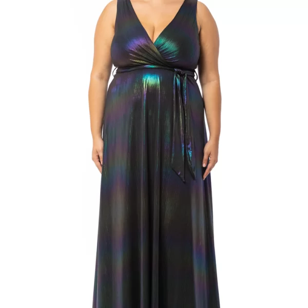 Maxi ιριδίζον κρουαζέ φόρεμα