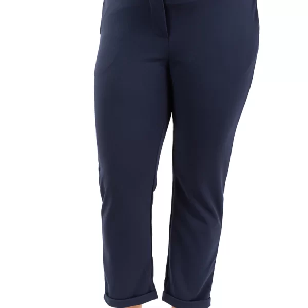 Παντελόνι heavy scuba με ρεβέρ σε μπλε χρώμα