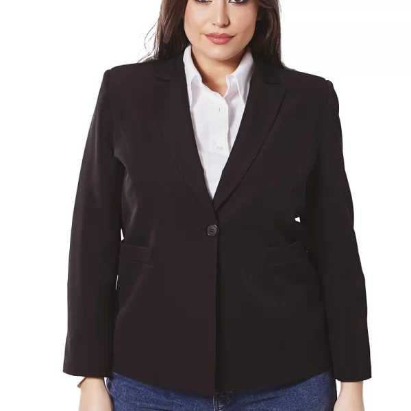 Κρεπ σακάκι φοδραρισμένο σε μαύρο χρώμα