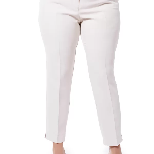 Παντελόνι 7/8 με λάστιχο στο πίσω μέρος σε εκρού χρώμα