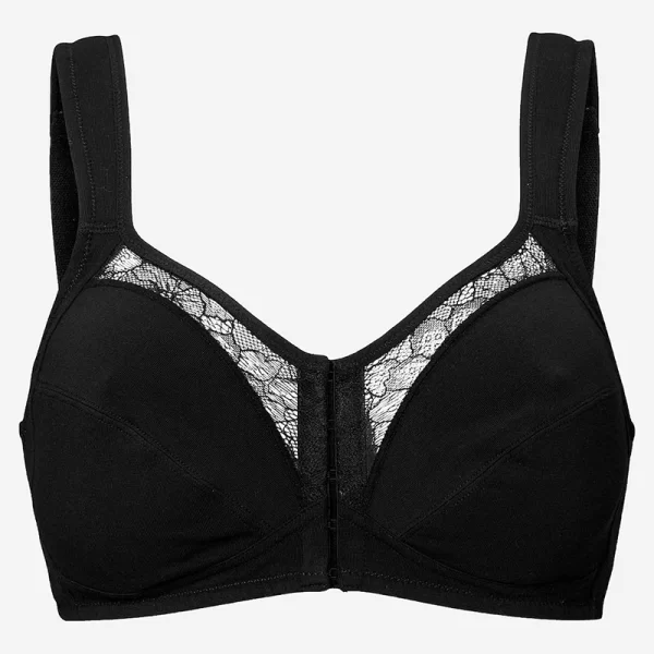 Σουτιέν με μπροστινό κούμπωμα σε μαύρο χρώμα