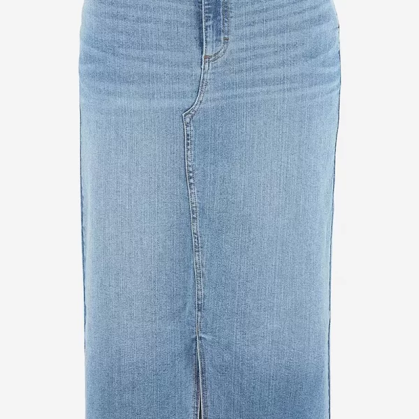 Midi jean φούστα σε denim medium blue χρώμα