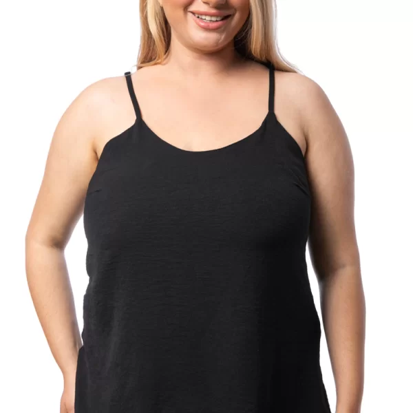 Τοπ λινζερί με ρυθμιζόμενες τιράντες σε μαύρο χρώμα