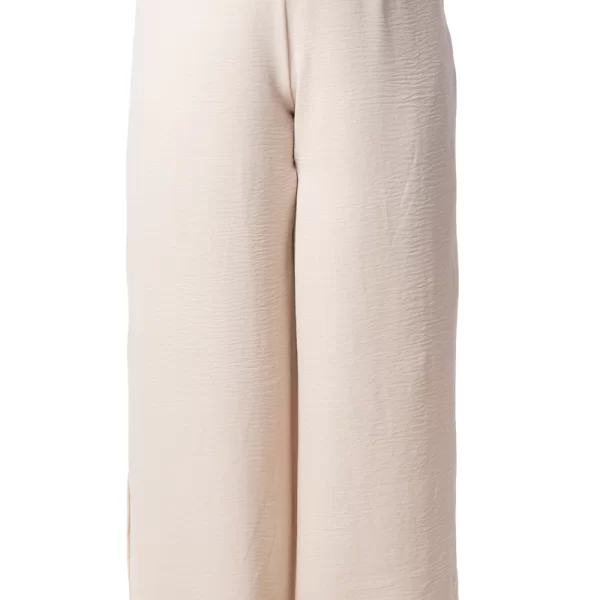 Παντελόνα με λάστιχο στο πίσω μέρος σε μπεζ χρώμα