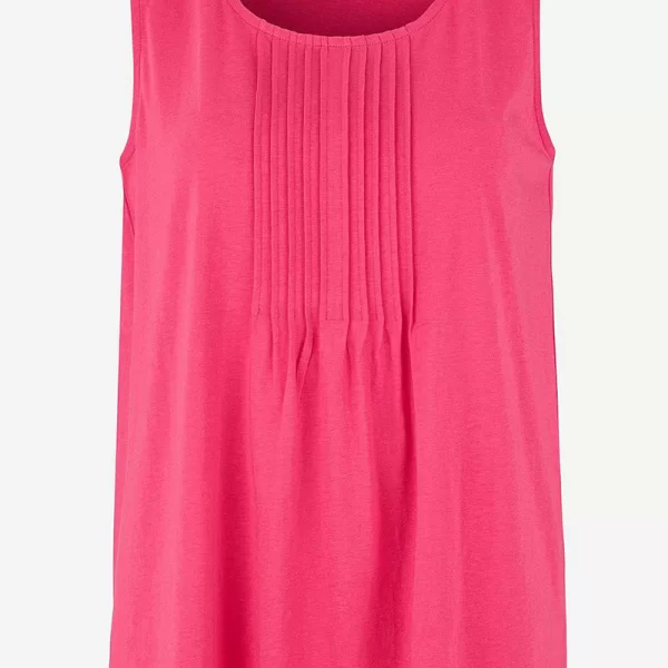 Αμάνικη μπλούζα με πιέτες σε φουξ χρώμα