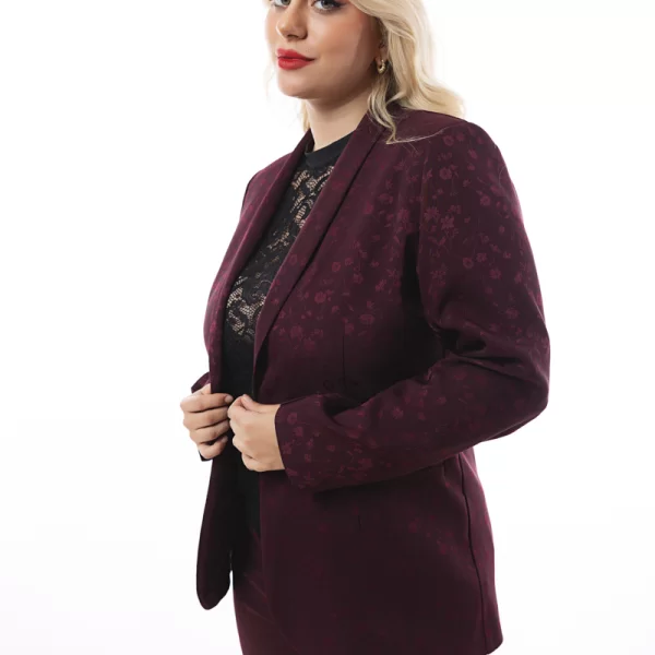 Ζακάρ σακάκι με σμόκιν πέτο σε μπορντώ χρώμα